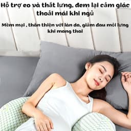 Thumbnail Gối bầu cánh tiên cao cấp KidsWorld cotton sợi tre nâng đỡ bụng bầu có thể dùng được cả sau khi sinh 3