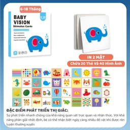 Thumbnail Bộ 20 Thẻ Kích Thích Thị Cho Trẻ 0-3 Tuổi, Giúp Bé Phát Triển Toàn Diện -  An Toàn Tuyệt Đối Cho Bé - Glenn Doman 3
