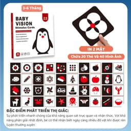 Thumbnail Bộ 20 Thẻ Kích Thích Thị Cho Trẻ 0-3 Tuổi, Giúp Bé Phát Triển Toàn Diện -  An Toàn Tuyệt Đối Cho Bé - Glenn Doman 2