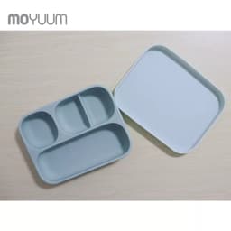 Thumbnail Khay ăn dặm MOYUUM Silicone cao cấp cho bé từ 6m có nắp đậy/ đế hít 4