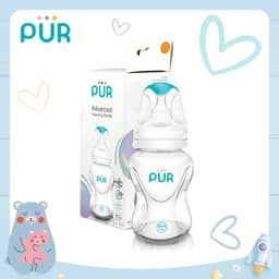 Thumbnail Bình sữa cổ thường Pur Advanced 125ml, 3 MÀU, có 1 sẵn núm S (0-3th) trong bình 3