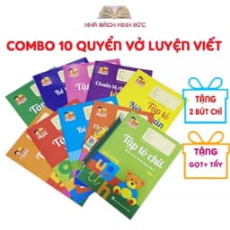 Thumbnail Sách-Bộ 10 quyển luyện viết tập tô chữ cho bé mẫu giáo mầm non .Tặng kèm 2 bút chì ,1 tẩy và 1 gọt 1