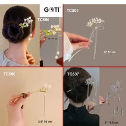 Thumbnail GOTI Trâm Cài Tóc Búi Gọng Kim Loại Thanh Lịch Phong Cách Cổ Trang, Hiện Đại Dành Cho Nữ 1