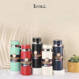 Thumbnail Bình giữ Nhiệt Nóng Lạnh Levika Giữ Khoảng 6- 12 Tiếng Không Rỉ Nước Có Dây Đeo Hiện Nhiệt Độ Dung Tích 1000ml 1