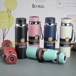 Thumbnail Bộ Bình Nước Giữ Nhiệt Cute 600ml - 1000ml Inox 316 Nóng Lạnh 6 - 12 Tiếng Có Dây Đeo và  Lưới Lọc Trà Không Hiện Nhiệt 2