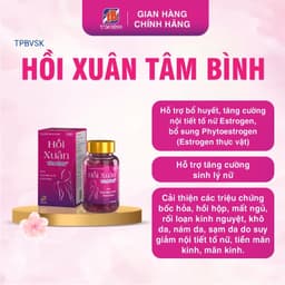 Thumbnail Hỗ trợ bổ sung nội tiết tố nữ Hồi Xuân Tâm Bình, cải thiện bốc hỏa, nám da, rối loạn kinh nguyệt 2