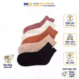 Thumbnail Tất trơn cổ lỡ MINION CLOTHING nhiều màu co giãn, phong cách Retro Unisex Vintage S2902 1