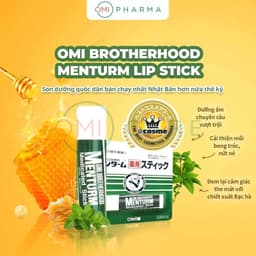 Thumbnail Son Dưỡng Ẩm Bạc Hà Dành Cho Môi Khô Và Nứt Nẻ Omi Brotherhood Menturm Nhật Bản (4g/Thỏi) 1