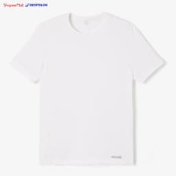 Thumbnail Áo thun chạy bộ nam thoáng khí DECATHLON 100 Dry trắng mã 8488039 1
