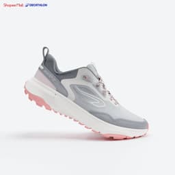 Thumbnail Giày chạy bộ nữ DECATHLON JF 190 Grip xám/hồng mã 8913975 1
