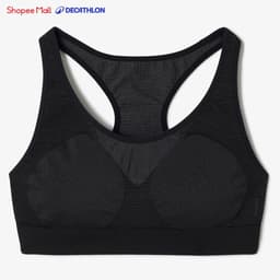 Thumbnail Áo bra thể thao nâng đỡ trung bình first cho nữ đen DECATHLON kalenji mã 8772915 1