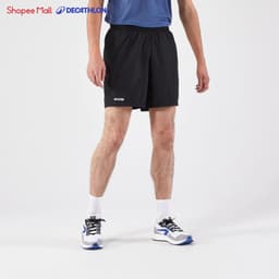 Thumbnail Quần short chạy bộ nam run 100 đen Decathlon KALENJI mã 8817443 1