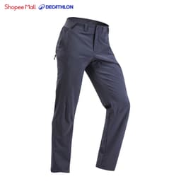 Thumbnail Quần dài dã ngoại mh100 cho nam DECATHLON quechua xám 1