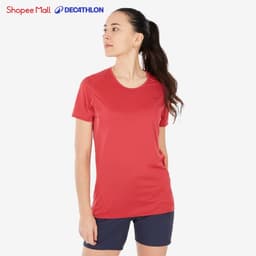 Thumbnail Áo thun leo núi dã ngoại nữ mh100 hồng Decathlon QUECHUA mã 8786497 1