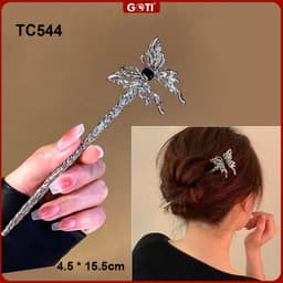 Thumbnail GOTI – Trâm Cài Tóc Gọng Kim Loại Trắng Bạc Đơn Giản Thanh Lịch Làm Quà Tặng Cho Nữ TC543 3