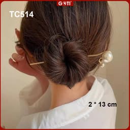 Thumbnail GOTI – Trâm Cài Tóc Gọng Kim Loại Trắng Bạc Đơn Giản Thanh Lịch Làm Quà Tặng Cho Nữ TC543 4