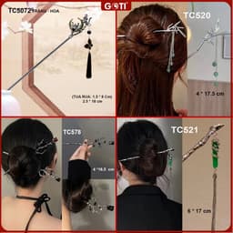 Thumbnail GOTI – Phụ Kiện Tóc Nữ Trâm Cài Tóc Búi Hình hoa Quà Cho Nữ Phong Cách Hiện Đại, Cổ Điển TC525 1