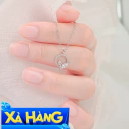 Thumbnail Dây chuyền nữ CDE Sparkling Herbarium Circle Necklace Silver CDE6388SV - Dây chuyền nữ 3