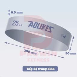 Thumbnail Dây kháng lực miniband Aolikes new 2025 tập gym, mông đùi, đá bóng chất liệu cao su 4