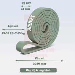 Thumbnail Dây kháng lực powerband Aolikes new 2025 tập gym yoga toàn thân chất liệu cao su chính hãng 4