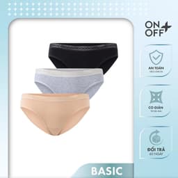 Thumbnail Combo 3 quần lót nữ ONOFF cotton USA x Spandex mềm mịn, thoáng mát - 16UQ24A015 1
