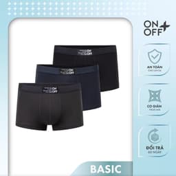Thumbnail Combo 3 quần lót nam ONOFF cotton USA thoáng mát, kháng khuẩn dáng boxer - 18UO23A055 1