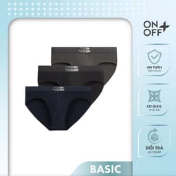 Thumbnail Combo 3 quần lót nam ONOFF cotton Mỹ dáng brief kháng khuẩn - 18UQ23A054 1