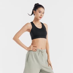 Thumbnail Áo bra tập cardio fitness 100 cho nữ DECATHLON Đen mã 8503299 1