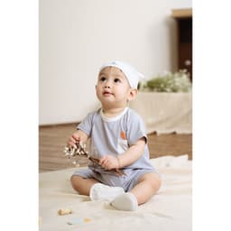 Thumbnail Body đùi ngắn tay cài sau Bamco BU Baby BBC231002 3